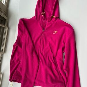 Gym shark Pink Fleece Cinch Hoodie